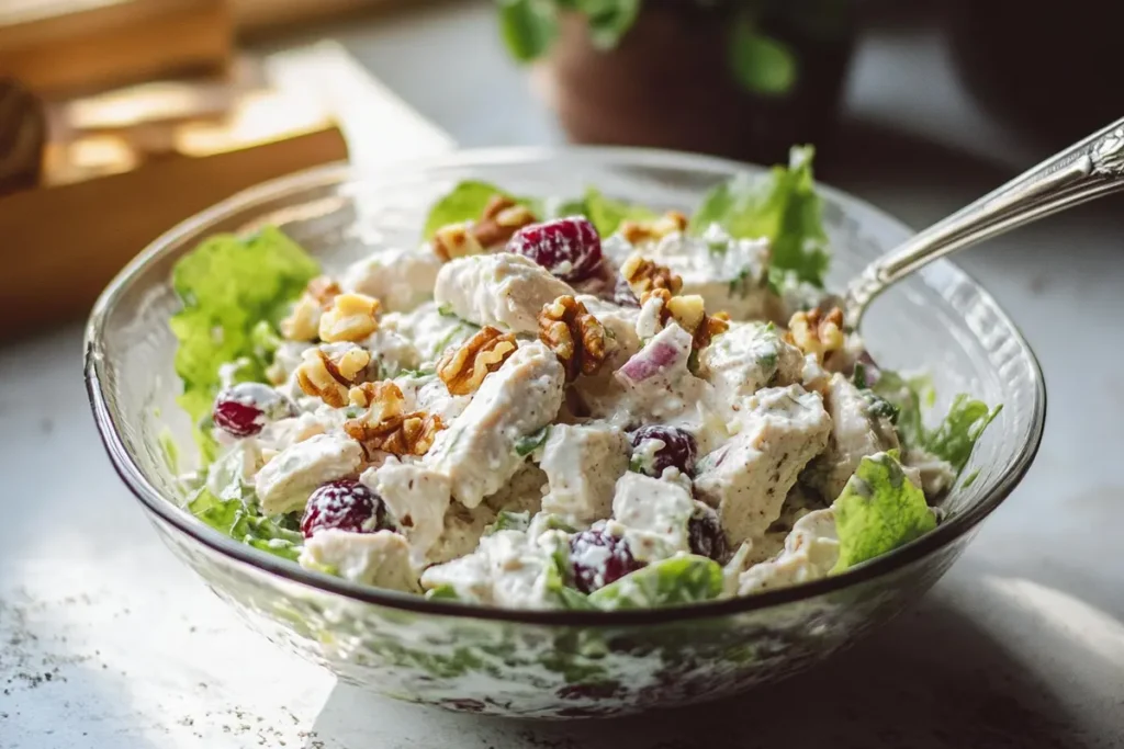 Fresh cranberry salad on a holiday table.