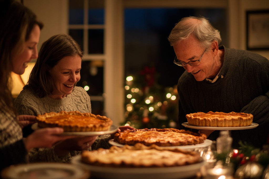 Family Holiday Pie Table