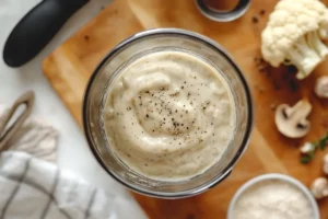 Blended cauliflower cream