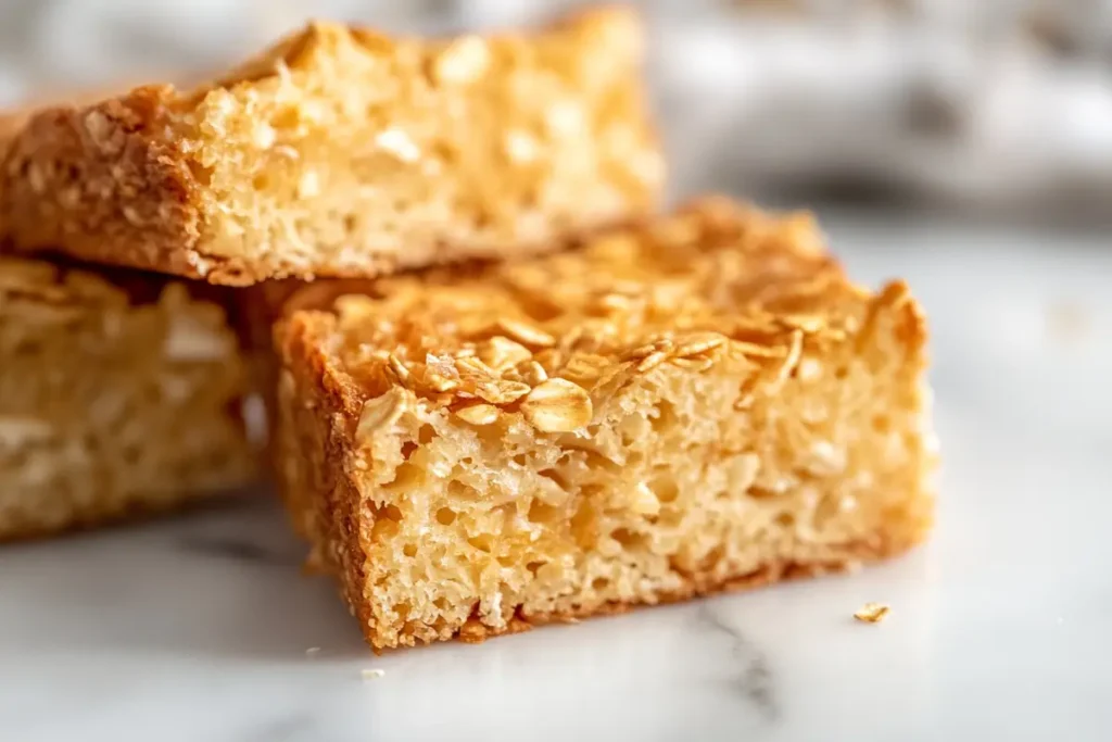 Chewy flapjacks texture