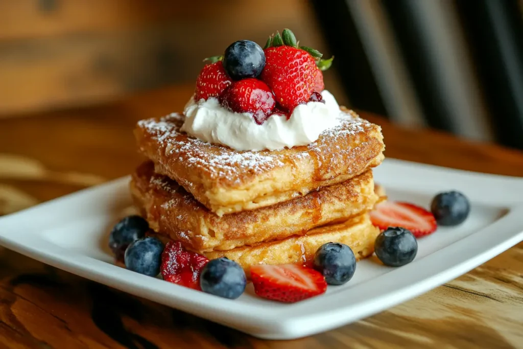 Flapjacks with berry topping