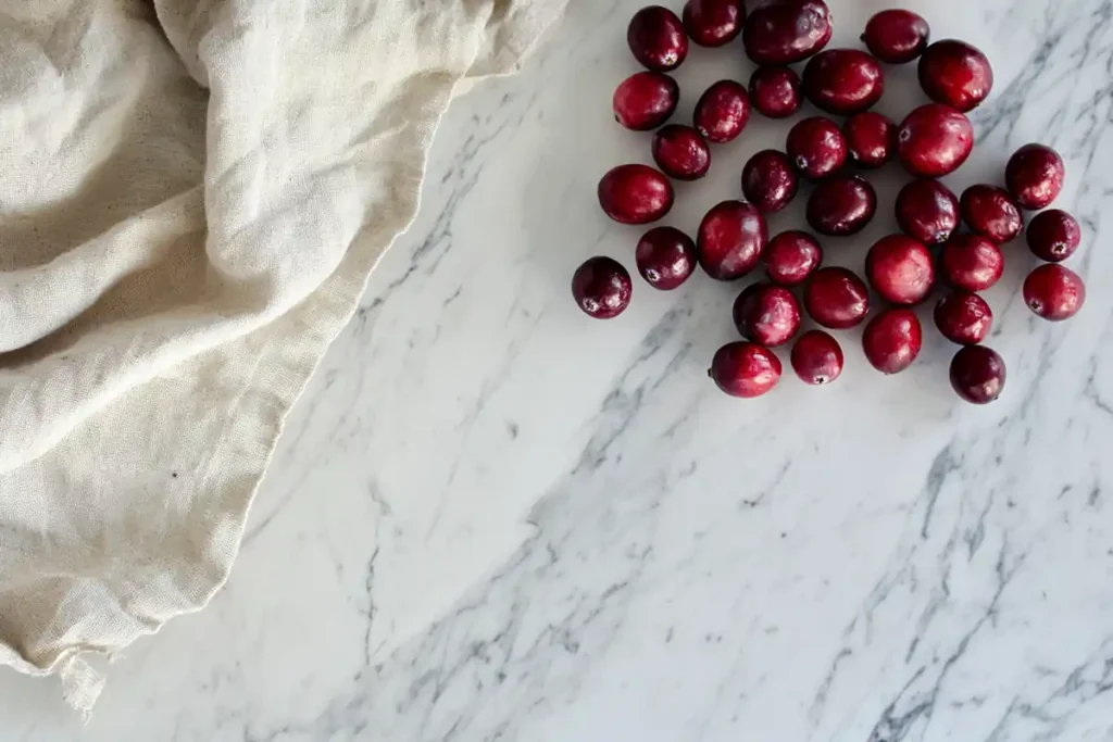 Fresh cranberries for salad