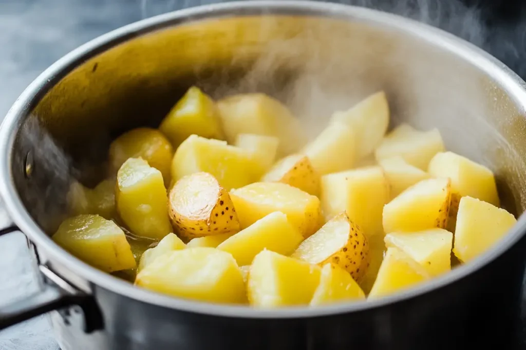 Parboiled potatoes for roasting