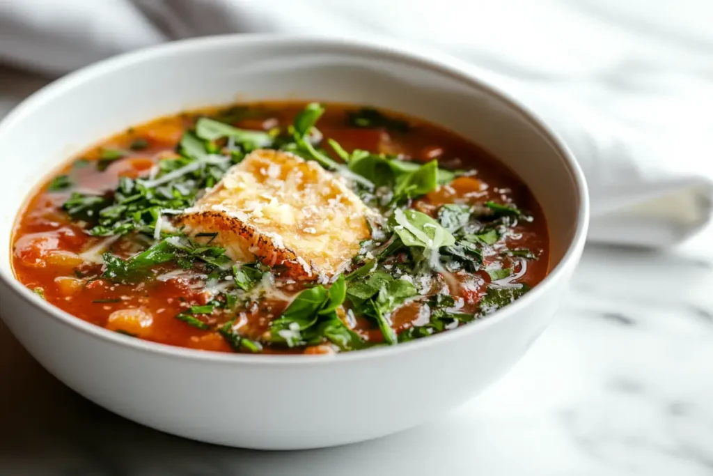 Parmesan rind in soup