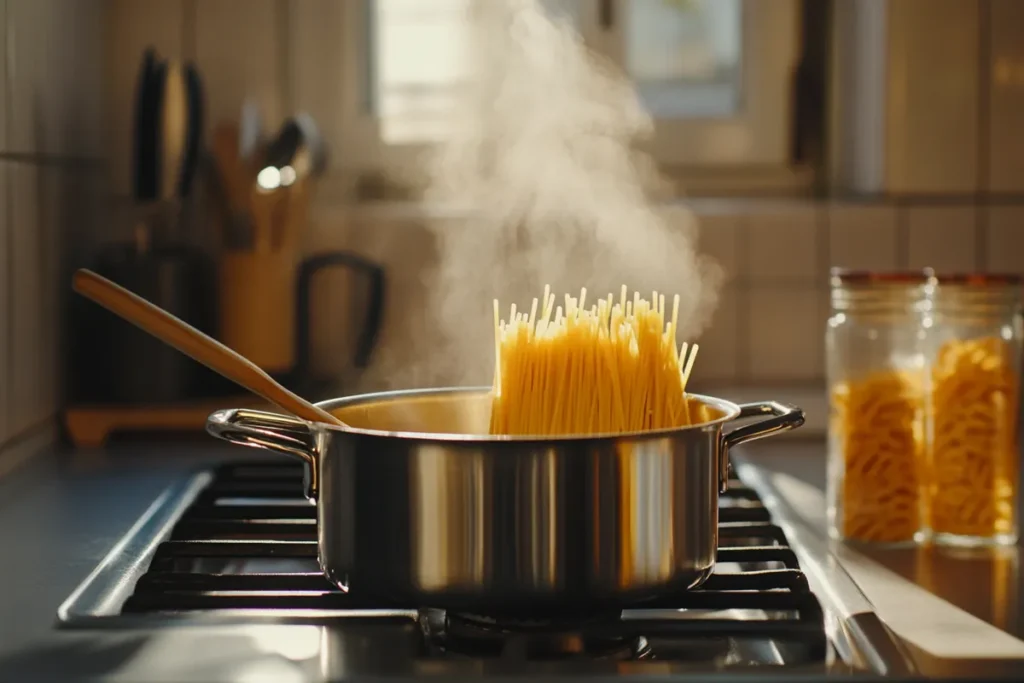 Pasta cooking process