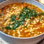 Pastina soup in a bowl