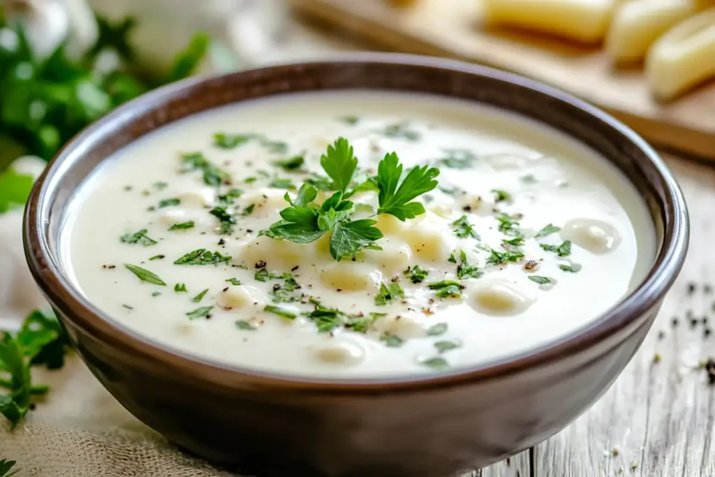 Pastina with creamy sauce